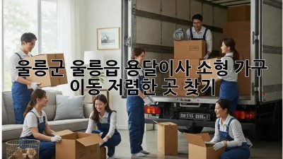 울릉군 울릉읍 용달이사 소형 가구 이동, 저렴한 곳 찾기!
