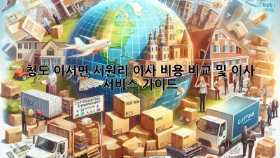 청도 이서면 서원리 이사 비용 비교 및 이사 서비스 가이드